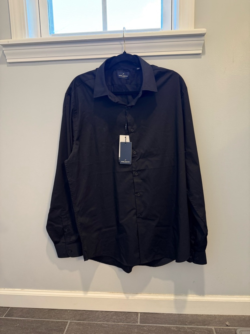 Daniel Hechter Black Long-Sleeve Dress Shirt